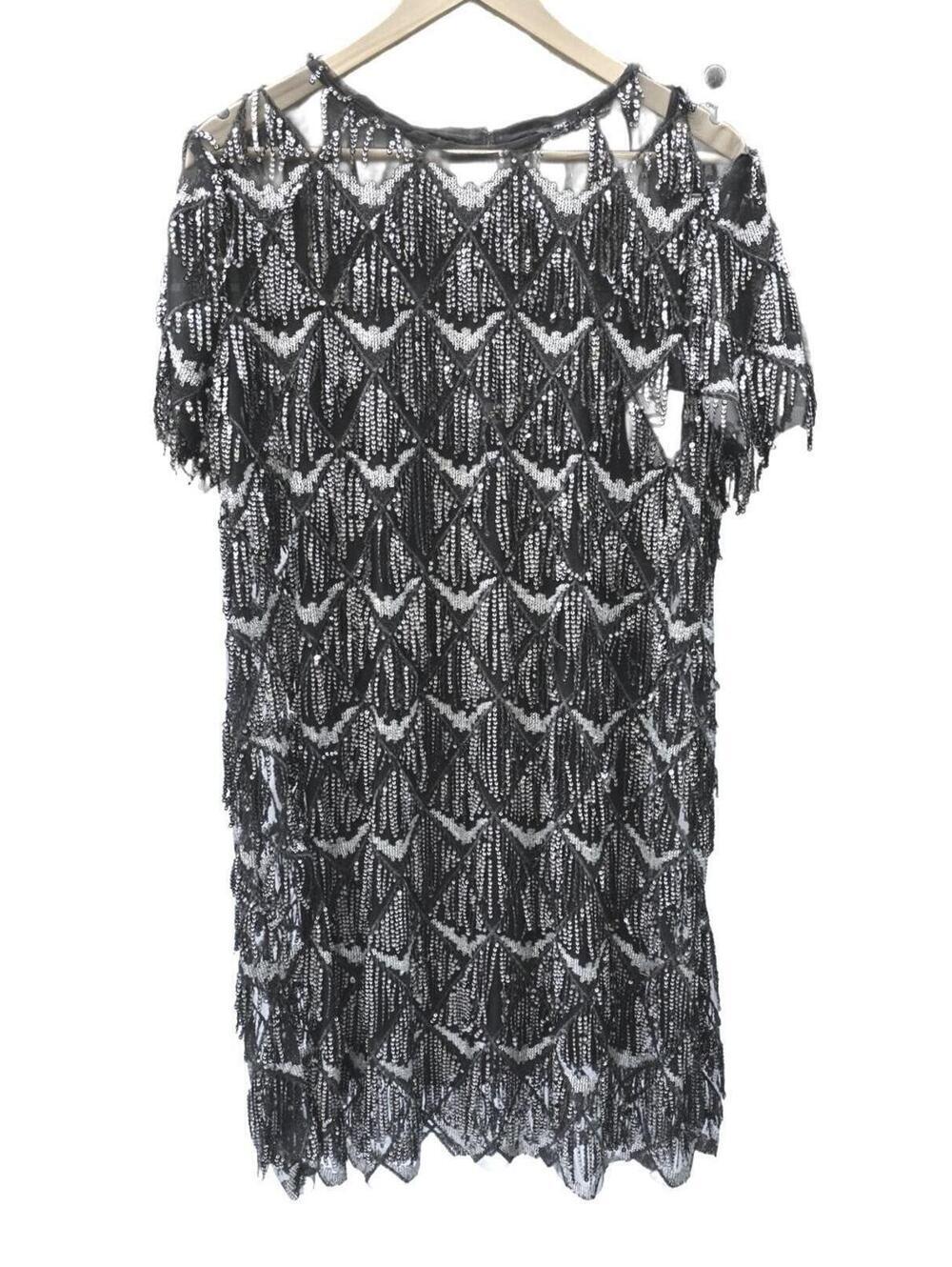 Zara NWT Fringed Sequin Mini Shift Dress  Size XXL